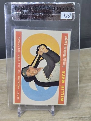 🔥 1960 Topps Willie Mays Beckett BGS 4 BVG Raw Card Review - Image 1 of 4