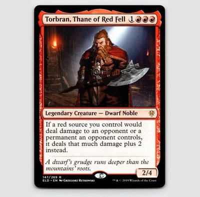 Torbran, Thane of Red Fell - ELD #147 Rare - NM / Mint Throne of Eldraine Single - Image 1 of 2