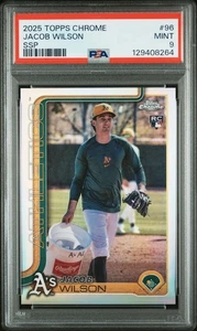 2025 Topps Chrome Jacob Wilson #96 SSP PSA 9 - Picture 1 of 2