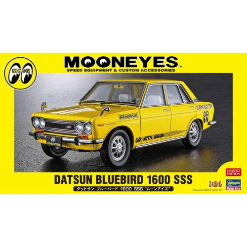 DATSUN BLUEBIRD 1600 SSS MOONEYE KIT 1:24 Hasegawa Kit Auto Modellino Nuovo - Immagine 1 di 1