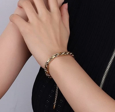 Armband Armkette Edelstahl vergoldet Gold Party Liebe Damen Geschenk - Bild 1 von 3