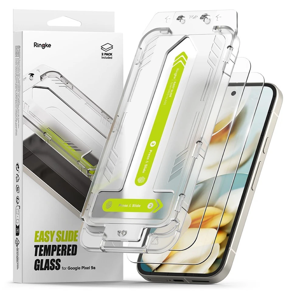 Protector de pantalla HD para Google Pixel 9a | Ringke [vidrio templado fácil deslizamiento] Foto 1 de 1