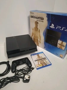 BOXED SONY PLAYSTATION 4 500GB CONSOLE & CONTROLLER AND UNCHARTED GAME TESTED - Picture 1 of 19