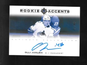 OLLI JUOLEVI RC AUTO 2020-21 UD ULTIMATE COLLECTION ACCENTS ON CARD AUTOGRAPH 99 - Picture 1 of 2