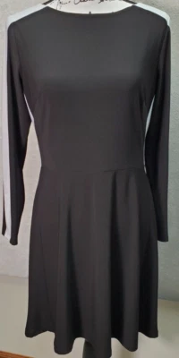 Lauren Ralph Lauren Sheath Dress Womens Petite 12 White Black Stretch Round Neck - Image 1 of 4