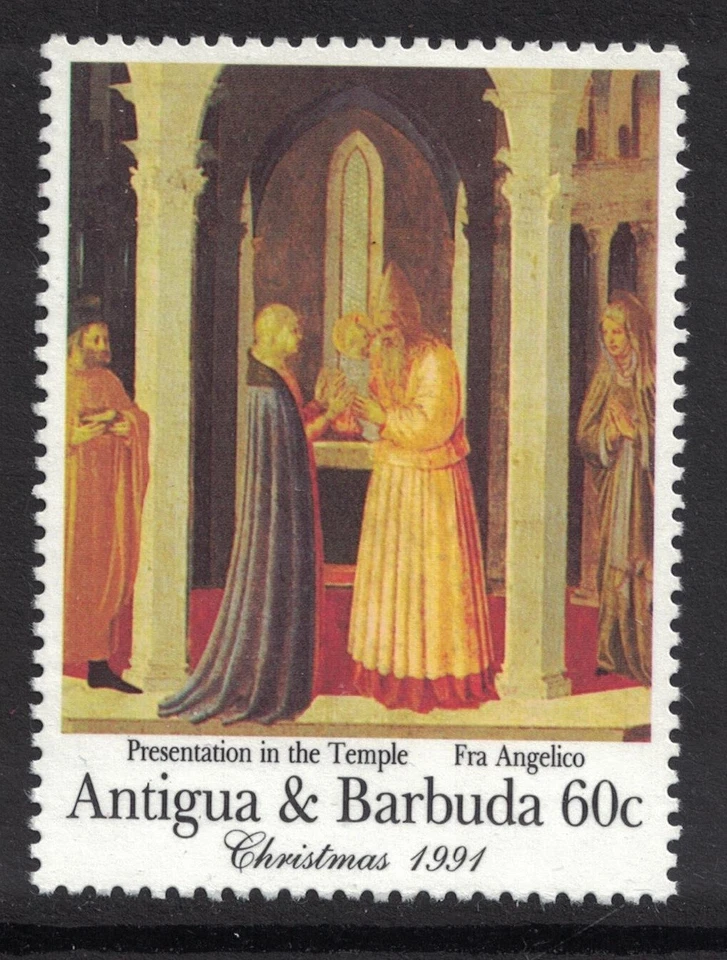 Antigua: Scott 1506- MNH- Christmas: Presentation in the Temple- 1991- mint - Image 1 of 1