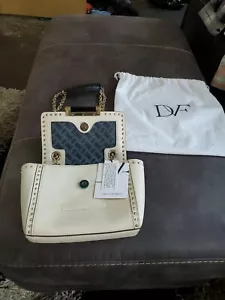DIANE von FURSTENBERG Handbag- New With Tags- Mini Faceted Stud Leather/ W Tote - Picture 1 of 12
