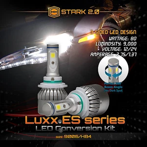 Stark 80W 9000LM Abatible COB Chip Kit LED 6000K 6K Bombillas Luces antiniebla 9006 HB4 - Imagen 1 de 10