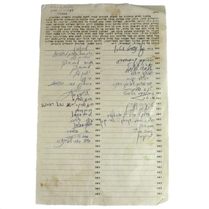 Authorization Note to Sell Hametz by The Chief Rabbinate Jerusalem 1960s Judaica - Picture 1 of 2