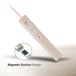 Kavalan Aluminum 2.4G Rechargeable Wireless Presenter Remote Red Pointer , Gold - Picture 1 of 7