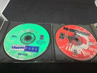Bullfrog Productions Pc CD-ROM Game Bundle Theme Park & Hi-octane Disc Only  - Image 1 of 2