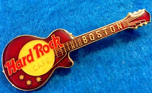 BOSTON CLASSIC *RED ENAMEL MESH 3LT* GIBSON LES PAUL GUITAR Hard Rock Cafe PIN - Picture 1 of 1