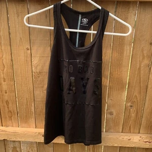 Atheletic Works tank top racer back black lettered saying size xs - Picture 1 of 6