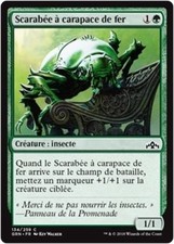 Mtg magic grn - (x4) ironshell beetle/scarab iron-shelled, French/vf