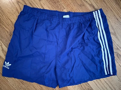 VTG 90s Adidas Striped Soccer Shorts Size XL/2XL Blue/Purple  Made in the USA - Image 1 of 4