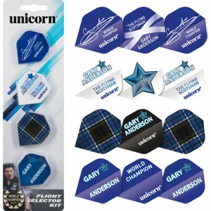 Unicorn Gary Anderson Dart Flight Pack 4 Sets Darts Flights The Flying Scotsman - Picture 1 of 1