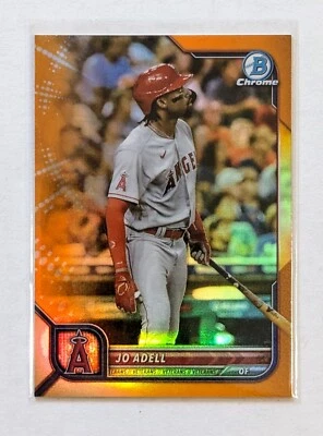 2022 Bowman Chrome Jo Adell Orange Refractor /25 #29 Los Angeles Angels - Image 1 of 2