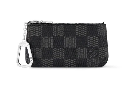 NEW LOUIS VUITTON Key Pouch Damier Graphite Canvas Men's Pochette N60155 - Image 1 of 4