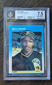 1987 Fleer Barry Bonds #604 BGS 7.5 w 9.5 