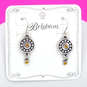 Pendientes Brighton Medalia Punto Guijarro Alambre Francés Color Topacio Nuevos $48 Joyería - Imagen 1 de 3
