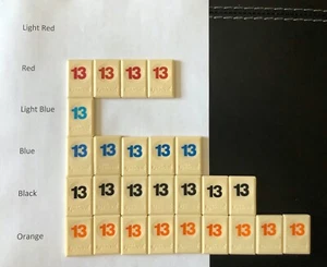 SINGLE REPLACEMENT RUMMIKUB (edición 1997) pieza de juego #13 - Elige el color - Imagen 1 de 11