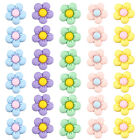 30pcs Colorful Buckle Cute Flower Sandal Decoration Shoe Charm Reusable Cartoon