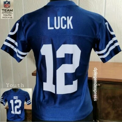 Colts Indianapolis Football Andrew Luck #12 Players YOUTH Jersey Sz M (8) - Image 1 of 4