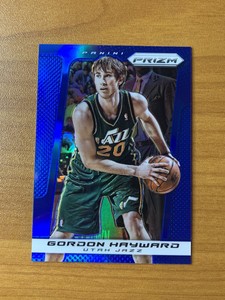 2013-14 Panini Prizm Prizms Blue #16 Gordon Hayward Utah Jazz