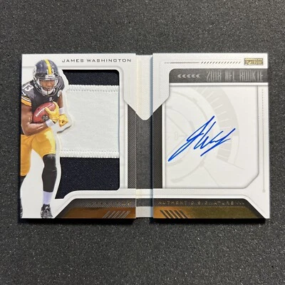 2018 Panini Playbook JAMES WASHINGTON #228 Rookie PATCH AUTO 30/99 - STEELERS - Image 1 of 4