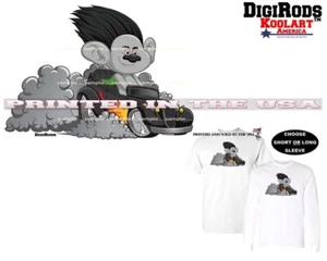 Camiseta Digirods Trolling Troll Doll Driver Hot Rod Con Llamas Coche Dibujos Animados Arte - Imagen 1 de 7