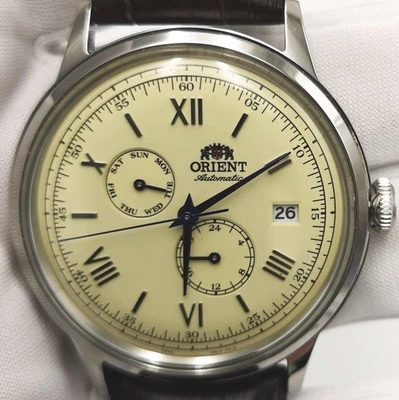 Reloj de pulsera ORIENT RN-AK0702Y caja amarilla: 40,5 x 43,8 mm: 19 cm usado para hombre #JW-104 Foto 1 de 4