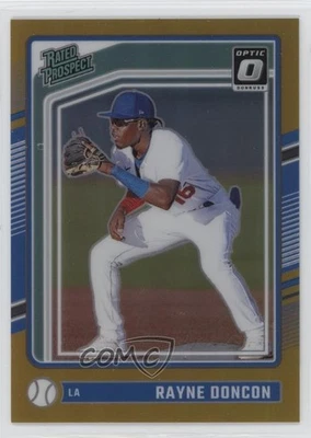 2024 Panini Donruss Optic Rated Prospects Gold Prizm 6/10 Rayne Doncon #141 - Image 1 of 3