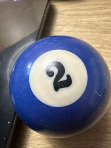 Solid blue 2 Billiard Pool ball 2 1/4” USED REPLACEMENT Single Ball See Pics - Picture 1 of 3