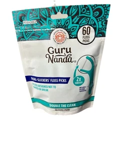 Guru Nanda Basics Double The Floss 60 Floss Picks - Picture 1 of 2