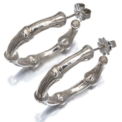 Auténtica Tiffany&Co. Pendientes Aro Bambú Naturaleza Plata de Ley 925  Foto 1 de 4