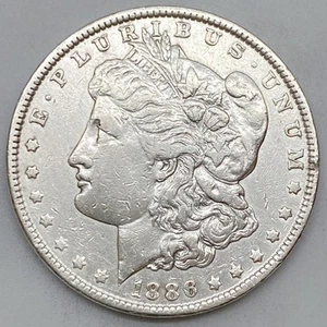 1886 $1 Morgan Silver Dollar U.S. Authentic Coin 90% Silver *D617 - Picture 1 of 2