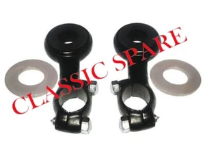 TRIUMPH 5T SPRINGER GIRDER FORK 7/8" HANDLEBAR CLAMPS washer +RUBBER - Imagen 1 de 2