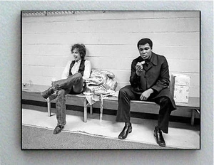 Rare Framed 1975 Muhammad Ali with Bob Dylan Vintage Photo. Giclée Print - Picture 1 of 1