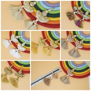 FCL 1 Paar zum Aufnähen Quaste Trachten Latkan für Rand Bluse Lehenga Brautkleid - Bild 1 von 34