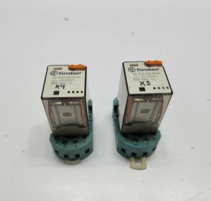 FINDER 60.12.8.230.0040 GENERAL PURPOSE RELAY WITH 90.22 SOCKET BASE - LOT OF 2 - Picture 1 of 12