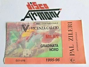 VICENZA CALCIO - MILAN 1995 - 96 - GRADINATA NORD (Biglietto partita) - Foto 1 di 2