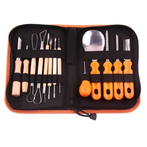 NEW 13pcs Stainless Steel Halloween Pumpkin Kitchen Fruit Vegetable Carving Kit - Picture 1 of 8