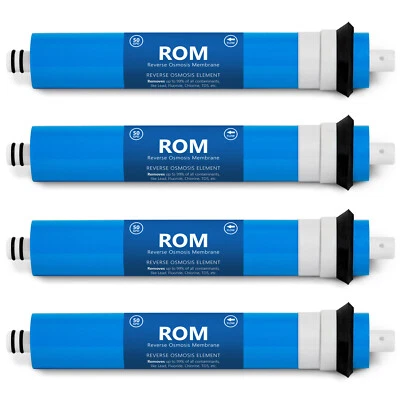 Reverse Osmosis Membrane – RO Membrane 50 GPD Water Filter Replacement – 4 Pack - Image 1 of 4