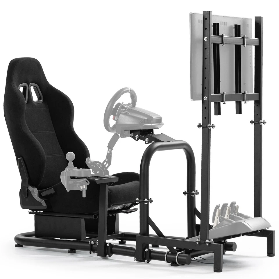 Minneer G920 Sim Racing Cockpit with Seat and TV Stand Fit Logitech Thrustmaster - image 1 of 1