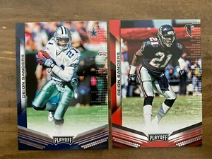 DEION SANDERS Lot of 2 - 2019 Panini Playoff #156 & #195 DALLAS COWBOYS FALCONS - Picture 1 of 1