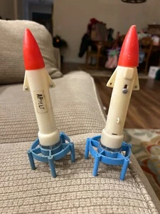 Apollo Rocket Moon Trek Motorized Flying Rocket Vintage Space Toy Hong Kong - Picture 1 of 5