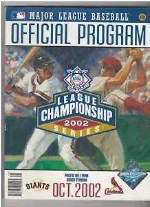 2002 League Championship Series San Francisco Giants vs St.Louis Cardinals Prog. - Picture 1 of 3