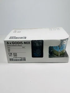 NUEVO EN CAJA - Gafas bajas IKEA de colección 3-Turquesa Aqua Dolphins 3-Paisley Francia - Imagen 1 de 5
