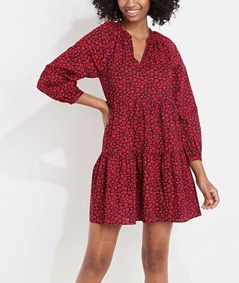 Vestido para mujer Vineyard Vines rojo flor silvestre en capas talla mediana nuevo con etiquetas Foto 1 de 4