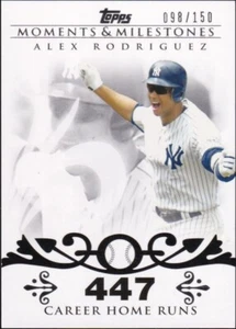 2008 Topps Moments & Milestones #1-447 - Alex Rodriguez 500 Career HR's [/150] - Picture 1 of 2